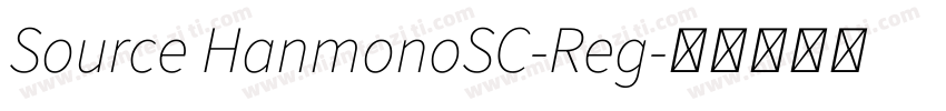 Source HanmonoSC-Reg字体转换